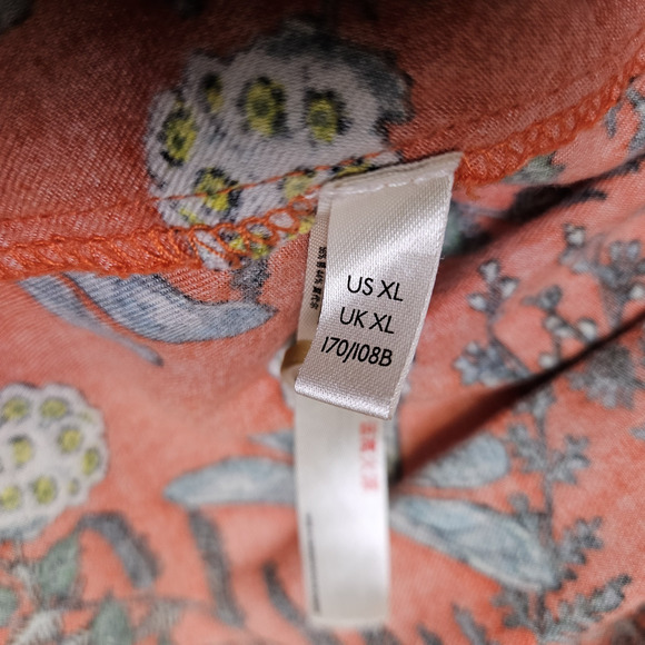 Kelly Louise Judd Anthropologie Flannel Sleep Dress Whimsical Red Dragonfly XL - Picture 13 of 16